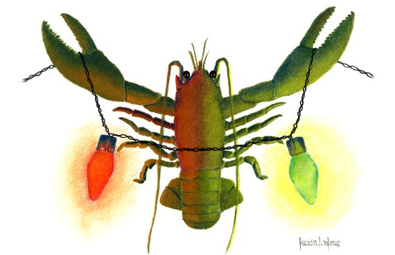 Homarus festivicus, chalk pastel, 2001